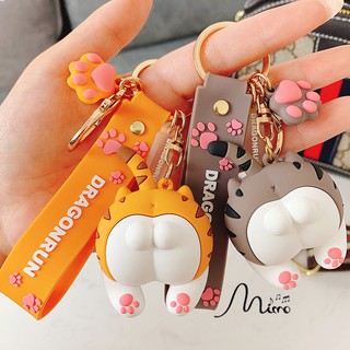 Móc khoá mông mèo Dragonrun móc túi xách balo cute 2 mẫu