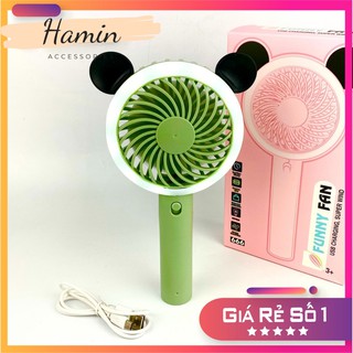 Quạt mini cầm tay  Funny F666 tích điện có đèn
