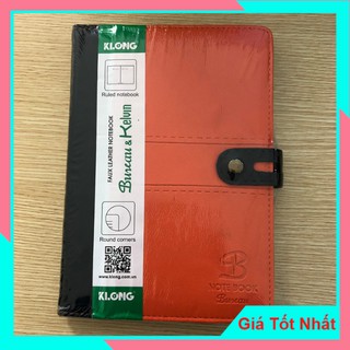 Sổ da ghi chép khuy bấm cầm tay phối mầu B5 Klong 260 trang mã số 345