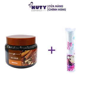 Bộ Sản Phẩm Tẩy Tế Bào Chết Exclusive Belarus Chiết Xuất Quế Hồi &amp; Cafe (380ml) + Bông Tẩy Trang Bella( (120 miếng)