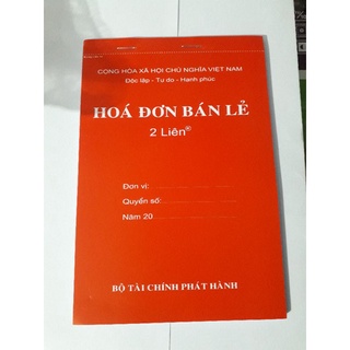 [Mã LIFEBOOK2 giảm 10% đơn 0Đ] Hóa đơn bán lẻ liên cacbon nhỏ 2 liên M hàng đẹp, cao cấp màu đỏ 2 liên để giấy than