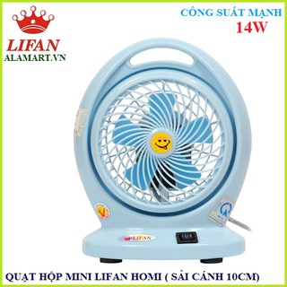 [Mã ELHA22 giảm 5% đơn 300K] QUẠT HỘP MINI LIFAN HO-MI (MÀU XANH DƯƠNG)