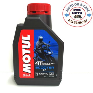MOTUL SCOOTER LE 800ML 10W40 800ML HC-TECH SL MB DẦU NHỚT XE TAY GA