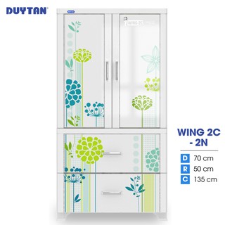 Tủ nhựa Duy Tân WING 2C - 2N - Nhiều hoa văn
