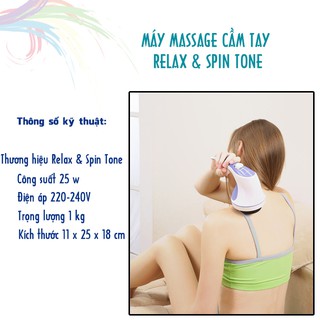 Máy massage giảm mỡ bụng Relax &amp; Spin Tone - Hàng chuẩn, giá rẻ, thư giãn và giảm mỡ hiệu quả
