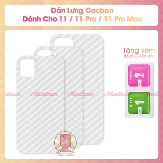 Miếng dán lưng cacbon Iphone 11 / Iphone 11 Pro / Iphone 11 Pro Max