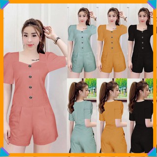 Bộ Quần Áo Nữ FREESHIP  Set nguyên bộ quần short áo tay phồng xinh xắn J1115
