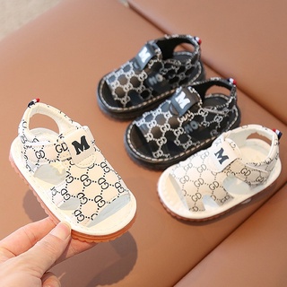 Dép sandal tập đi cho bé trai có kèn kêu tít tít đế êm siêu nhẹ hoạt tiết thời trang ( 308 Q-221 )