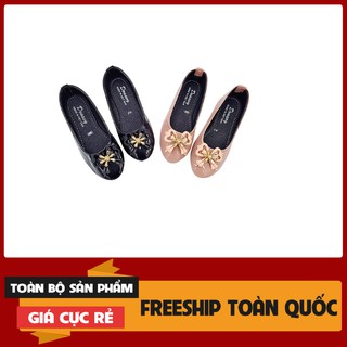 [SALE SẬP SÀNG] GIÀY BÚP BÊ NỮ ĐÍNH KHÓA NƠ BÔNG TUA LUA MAY VIỀN LÓT ĐẾ XINH