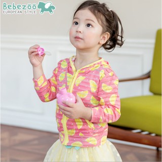 Áo khoác chống nắng bé gái bebezoo_cam hồng
