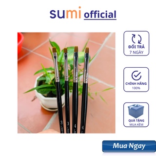 Cọ bản vuông cán gỗ Jenny GLM Số 3,4