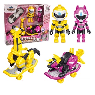 Mô hình miniset miniforce siêu nhân Max can đảm Lucy tốt bụng và khủng long đồ chơi trẻ em