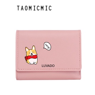 Ví nữ thời trang ngắn cầm tay mini đẹp LUVADO cao cấp nhiều ngăn nhỏ gọn bỏ túi VD525