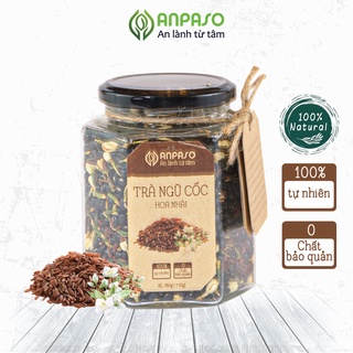 Trà Ngũ Cốc Gạo Lứt Hoa Nhài Anpaso hỗ trợ giảm cân, thanh nhiệt, giải độc cơ thể,  tốt cho người bị mỡ máu 350g