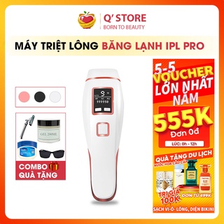 Máy triệt lông vĩnh viễn băng lạnh 9 cấp mini IPL PRO Đa năng, Trẻ hóa da, Triệt lông vĩnh viễn Bảo Hành 12T Qstore