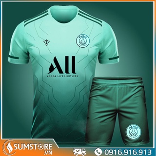 Áo đá banh CLB PSG 11 Xanh Lá - Đồ bóng đá Độc Nhất