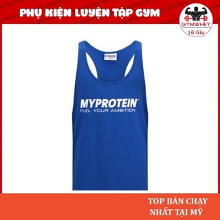 [GIÁ TỐT NHẤT] Áo Tank Top Ba Lỗ Myprotein Hàng Authentic Màu Xanh- Áo Ba Lỗ Gymer - TPBS - Chính hãng