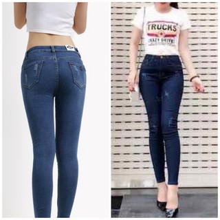 quần jeans nữ co giãn lưng cao cao cấp