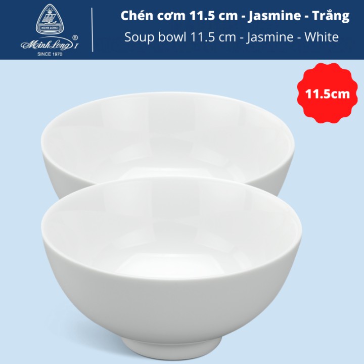 Chén cơm 11.5 cm - Jasmine Minh Long - Trắng
