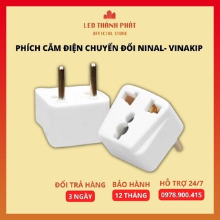 Phích cắm điện chuyển đổi từ 3 chấu sang 2 chấu Nival - Vinakip