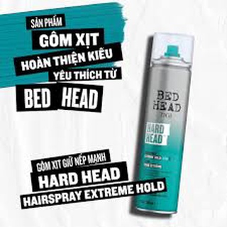 (Tặng Lược) Gôm Xịt Tóc, Keo Xịt Tóc Tạo Kiểu TIGI Bed Head Hard Head 385ml - Hàng Chính Hãng