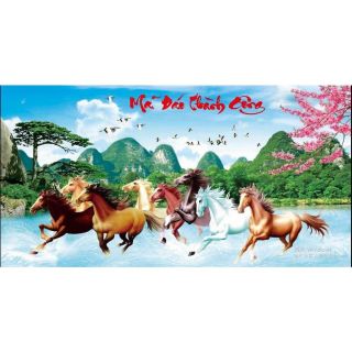 Tranh đá MÃ ĐÁO THÀNH CÔNG DF442 (1m2x60cm)