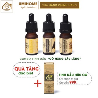 Combo 3 loại Tinh Dầu UMIHOME gồm Gỗ Hồng, Ngọc Lan Tây, Đinh Hương (10mlx3) hữu cơ nguyên chất