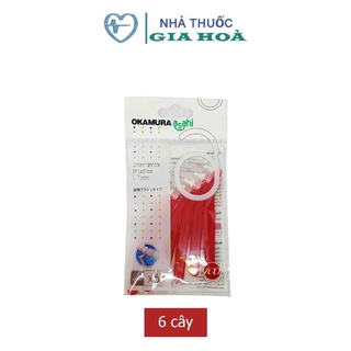 Bàn chải kẽ răng Okamura Asahi Nhật Bản (vỉ 6 cây)