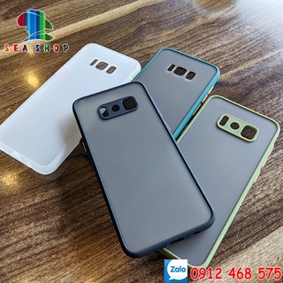 Ốp lưng Samsung S8 Plus SM-G955 viền nhựa dẻo chống sốc - Mặt lưng nhám