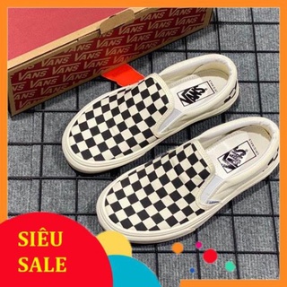Giày thể thao sneaker VANS LƯỜI CARO đen trắng HOT trend nam nữ