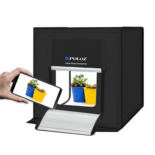 Hộp chụp sản phẩm 40x40cm tích hợp đèn LED Puluz (tặng kèm 6 phông nền)