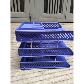 Khay đựng tài liệu nhựa 3 tầng Sunwood,khay nhựa 3 tầng