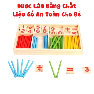 Domino Toán Học Số Và Que Tính Bằng Gỗ Cho Bé Phát Triển Thông Minh Kích Thích Trí Não - Shop Bố Mốc