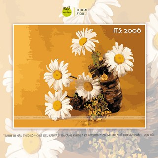 Tranh Tô Màu theo số bông cúc nhỏ T2006