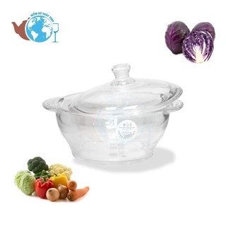 Nồi thủy tinh cao cấp 800ml Deli EB2008 không dùng cho bếp ga, chỉ dùng lò viba dưới 120 độ