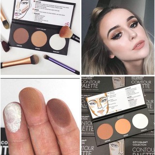 PHẤN TẠO KHỐI 3 Ô CITY COLOR CONTOUR EFFECTS PALETTE