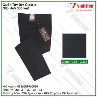 Quần Tây Nam 0ly Classic Vĩnh Tiến 465