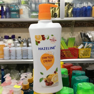 Sữa Tắm Hazeline Tẩy Tế Bào Chết Sáng Da Cam Yuzu Và Cherry 670g