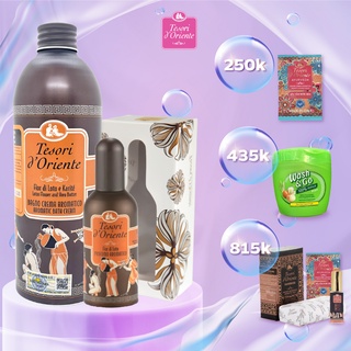 Set sữa tắm Terosi 500ml và nước hoa dạng xịt Tesori d'Oriente 100ml cao cấp hương thơm quyến rũ lưu hương đến 8 giờ