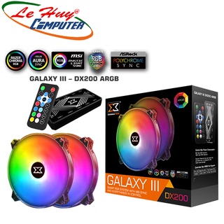 Fan Case Xigmatek GALAXY III DX200 ARGB (EN46089) 2 Fan 20cm + Hub Remote