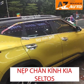Nẹp Chân Kính cong kính Inox Xe Kia Seltos 2020 - 2022