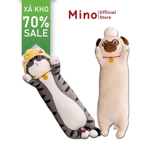 Gối Đầu Giường Trang Trí Mèo Hoàng Thượng Và Chó Mặt Xệ Cosplay Vịt Cute MINO STORE TH108