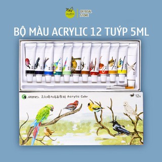 Bộ màu Acrylic Marie's 12 tuýp 5ml