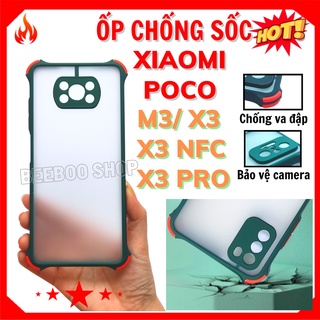 CHỐNG SỐC Ốp lưng Bảo vệ Camera Xiaomi Poco M3/ X3/ X3 NFC/ X3 Pro - Chất liệu Nhám Cao cấp - Chống va đập