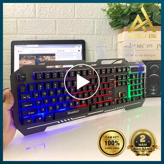 Bàn Phím Máy Tính Gaming Keycap Xuyên Led BOSSTON K380 Bàn Phím Giả Cơ Laptop Có Dây Keyboard Chơi Game