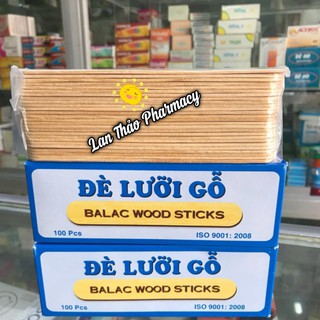 [hộp 100 que] Que đè lưỡi gỗ Bá Lạc giá tốt