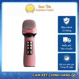Mic Karaoke Kiêm Loa Bluetooth WS-898, Micro không dây hát karaoke mini cầm tay Nâng giọng cực chất, Loa hát karaoke