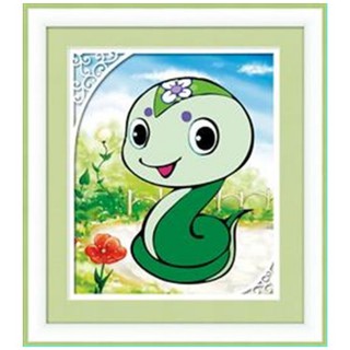 Tranh Đính Đá CON RẮN (ĐÁ ABC CAO CẤP). Kích Thước: 36cm x 30cm