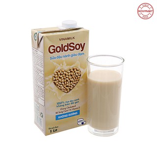 Sữa Đậu Nành Goldsoy Vinamilk Giàu Đạm Không Đường 1L