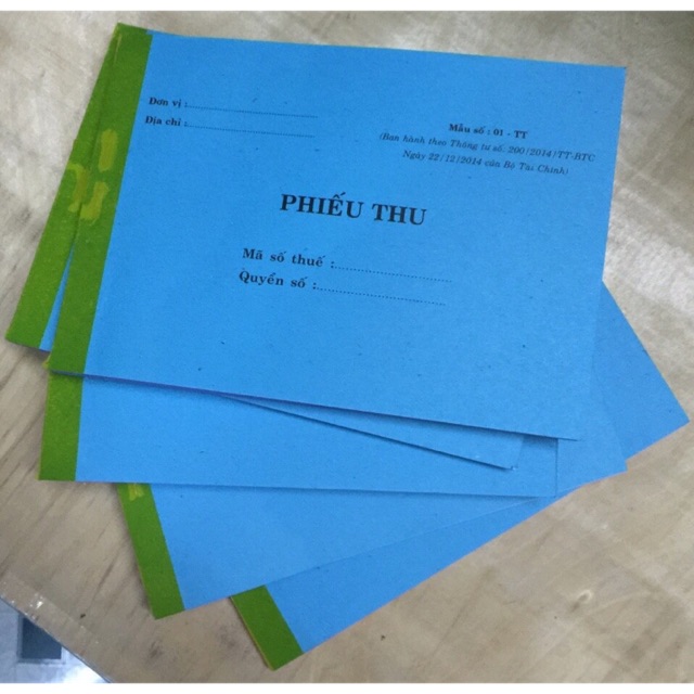 Set 2 Phiếu thu- chi 2 liên 13 x 19